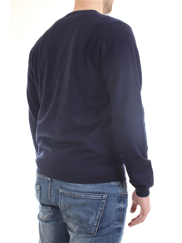 SUN68 K40103 Blue Clothing Man Cardigan
