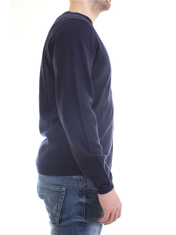 SUN68 K40103 Blue Clothing Man Cardigan