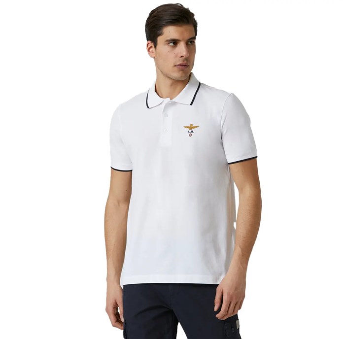 AERONAUTICA MILITARE 251PO1308P82 Bianco Abbigliamento Uomo Polo AERONAUTICA MILITARE 251PO1308P82 Bianco Abbigliamento Uomo Polo