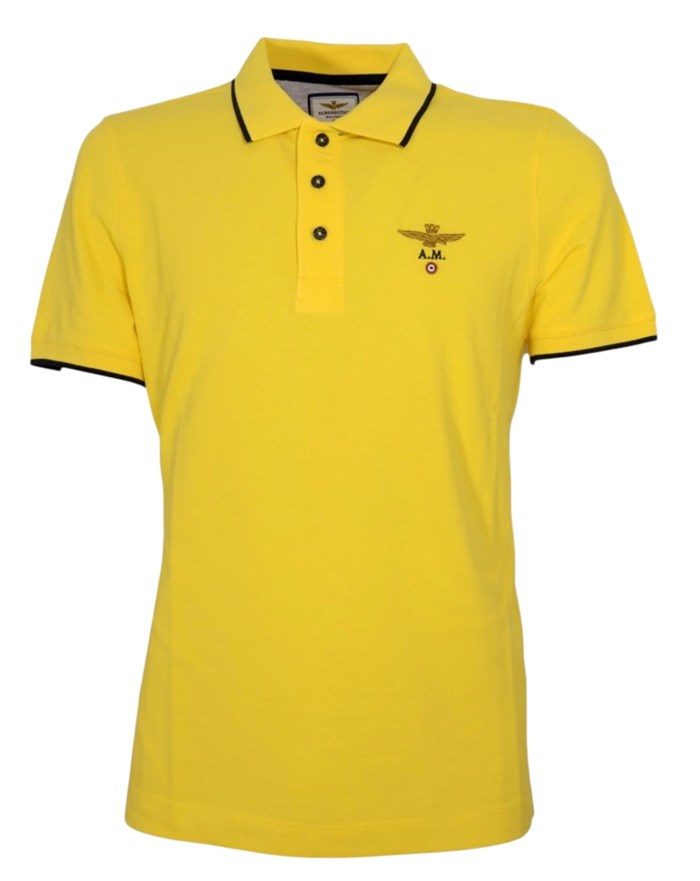 AERONAUTICA MILITARE 251PO1308P82 Giallo Abbigliamento Uomo Polo AERONAUTICA MILITARE 251PO1308P82 Giallo Abbigliamento Uomo Polo