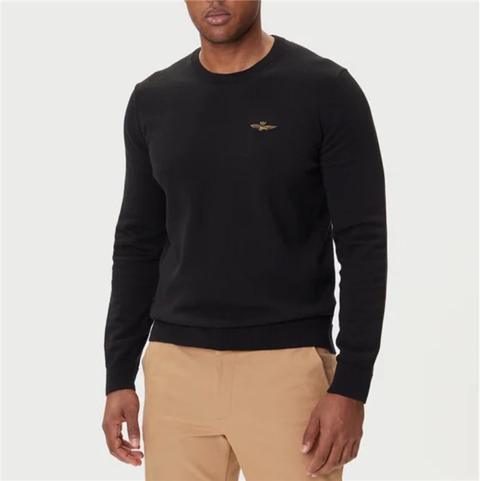 AERONAUTICA MILITARE 252MA1611UL00506 Nero Abbigliamento Uomo Maglia