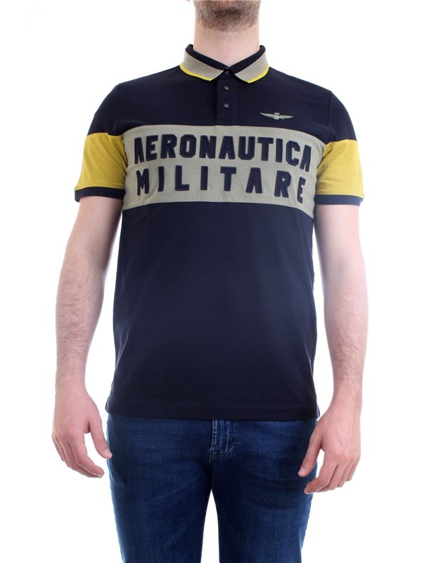 AERONAUTICA MILITARE 211PO1524P173 Dark blue Clothing Man Polo shirt AERONAUTICA MILITARE 211PO1524P173 Dark blue Clothing Man Polo shirt