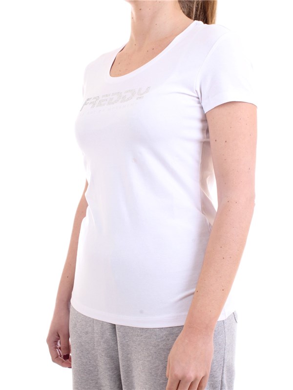 FREDDY S1WBCT1 Bianco Abbigliamento Donna T-Shirt