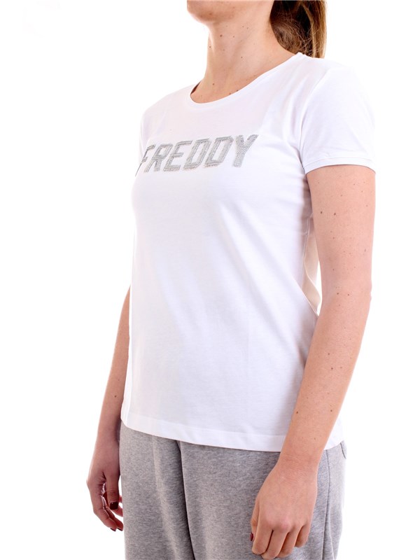 FREDDY S1WCLT1 Bianco Abbigliamento Donna T-Shirt