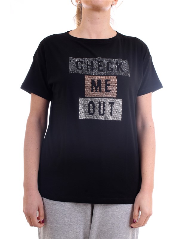 FREDDY S1WSDT5 Black Clothing Woman T-Shirt/Polo FREDDY S1WSDT5 Black Clothing Woman T-Shirt/Polo