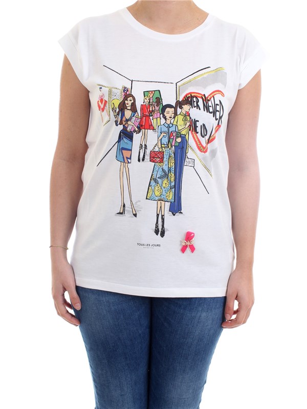 NENETTE - TOUS LES JOURS 31TJ-DEK White Clothing Woman T-Shirt/Polo NENETTE - TOUS LES JOURS 31TJ-DEK White Clothing Woman T-Shirt/Polo