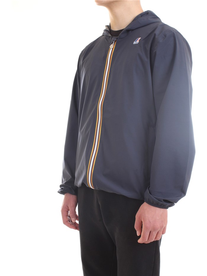 K-WAY K00BBV0 Blue Clothing Man Jacket