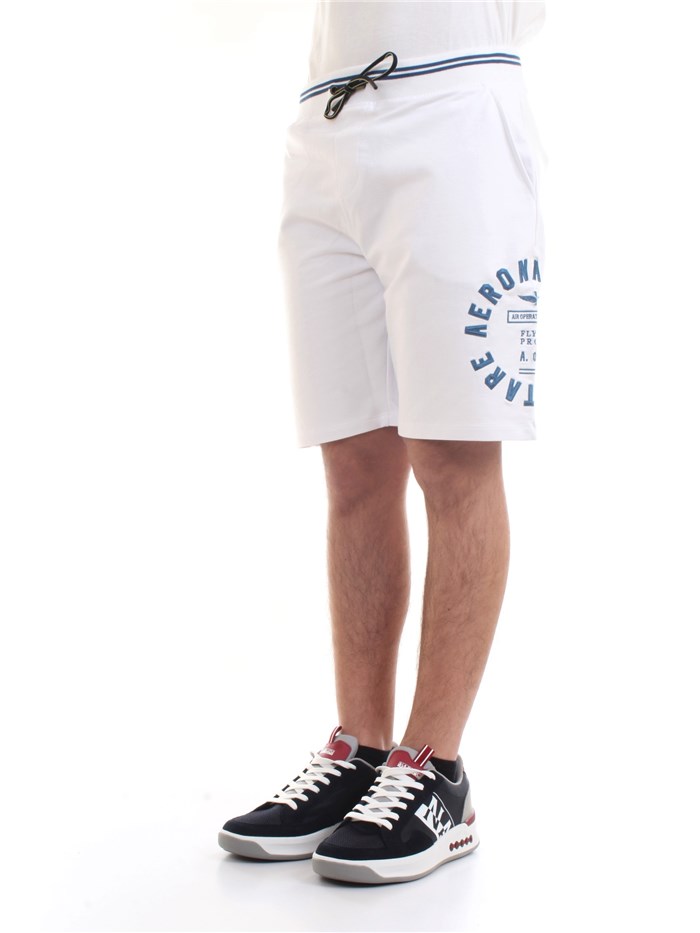 AERONAUTICA MILITARE 211BE109F419 White Clothing Man Shorts
