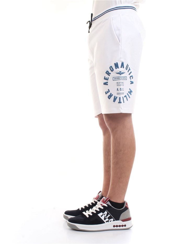 AERONAUTICA MILITARE 211BE109F419 White Clothing Man Shorts