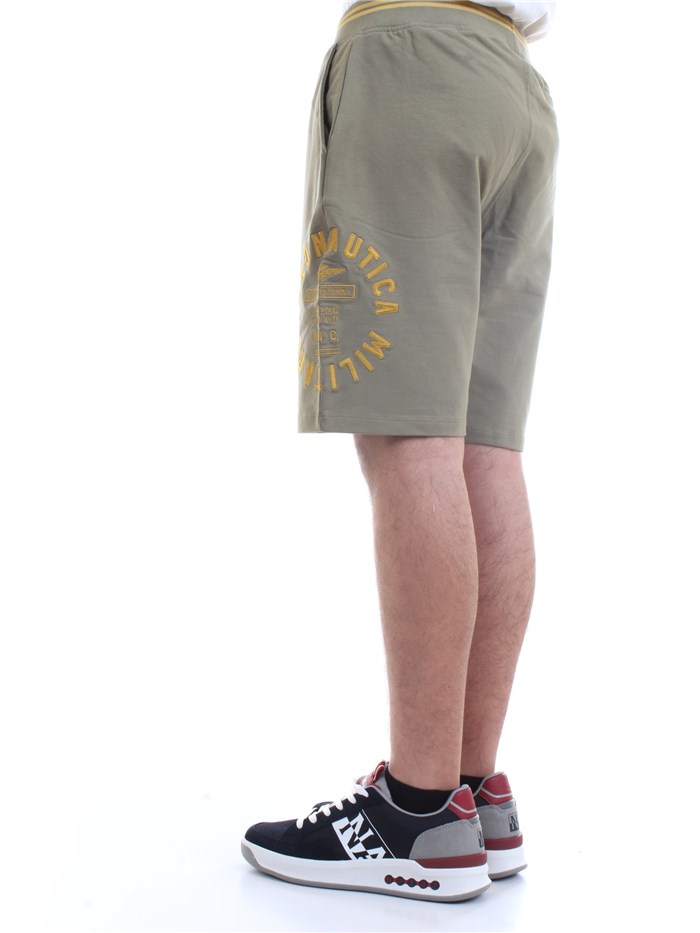 AERONAUTICA MILITARE 211BE109F419 Military green Clothing Man Shorts