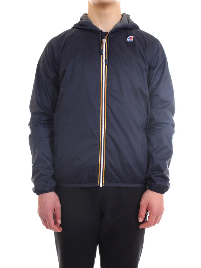 K-WAY K007A10 Blue Clothing Man Jacket K-WAY K007A10 Blue Clothing Man Jacket