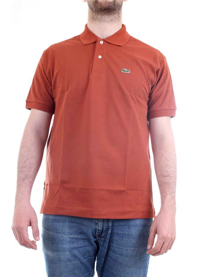 Lacoste L.12.12 Brown Clothing Man Polo shirt Lacoste L.12.12 Brown Clothing Man Polo shirt