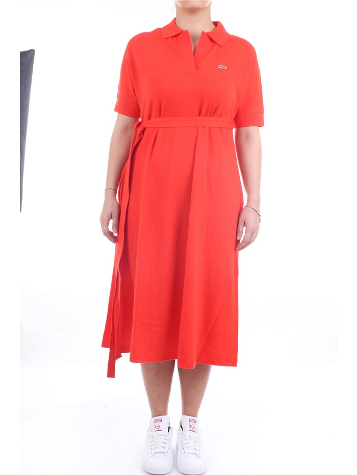 Lacoste EF2302 00 Red Clothing Woman Dress
