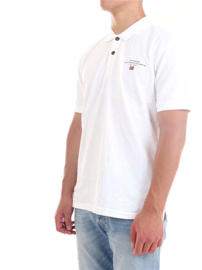 NAPAPIJRI NP0A4FA White Clothing Man Polo shirt