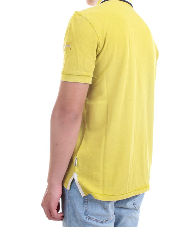 NAPAPIJRI NP0A4F6D Yellow Clothing Man Polo shirt
