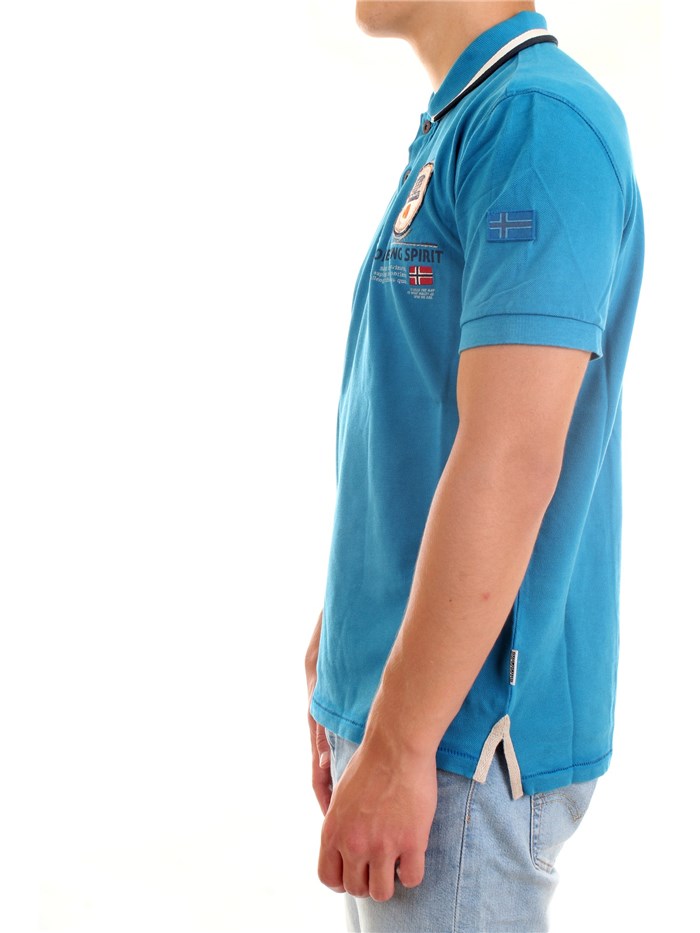 NAPAPIJRI NP0A4F6D Light blue Clothing Man Polo shirt