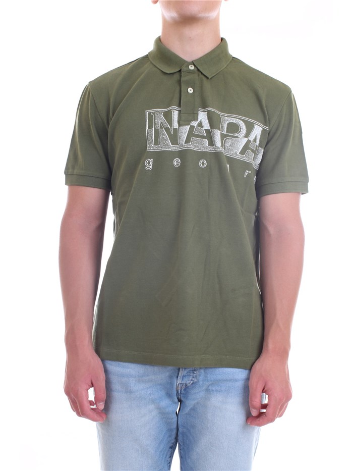 NAPAPIJRI NP0A4FA4 Green Clothing Man Polo shirt NAPAPIJRI NP0A4FA4 Green Clothing Man Polo shirt