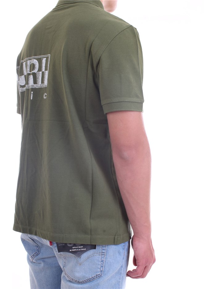 NAPAPIJRI NP0A4FA4 Green Clothing Man Polo shirt