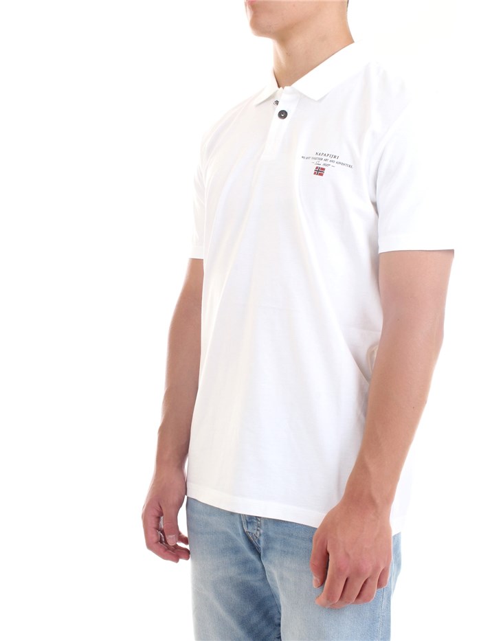 NAPAPIJRI NP0A4F9P White Clothing Man Polo shirt