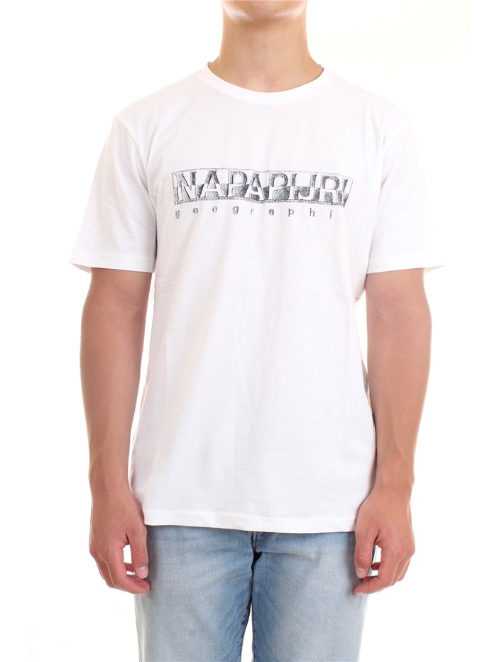 NAPAPIJRI NP0A4F9O White Clothing Man T-Shirt/Polo