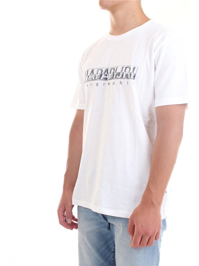 NAPAPIJRI NP0A4F9O White Clothing Man T-Shirt/Polo
