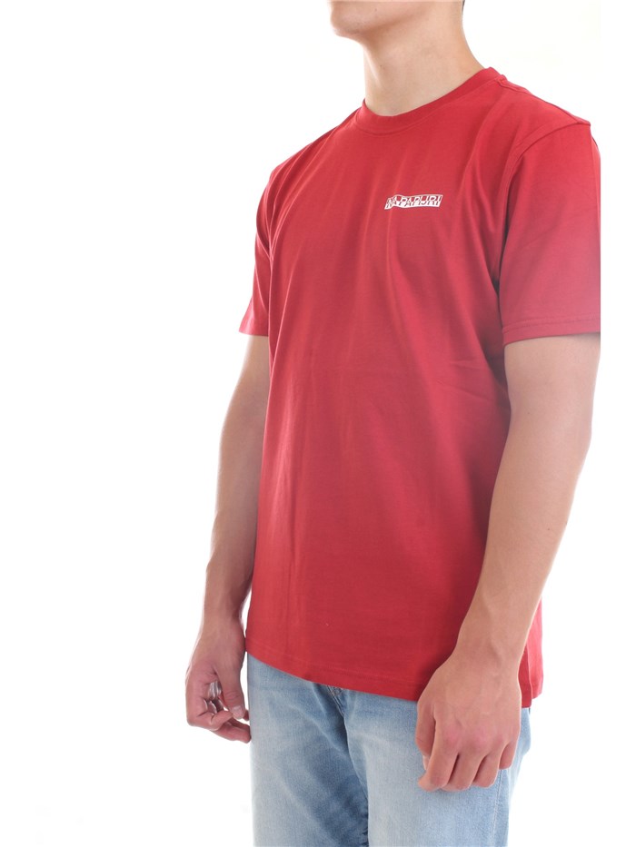 NAPAPIJRI NP0A4F7F Red Clothing Man T-Shirt/Polo