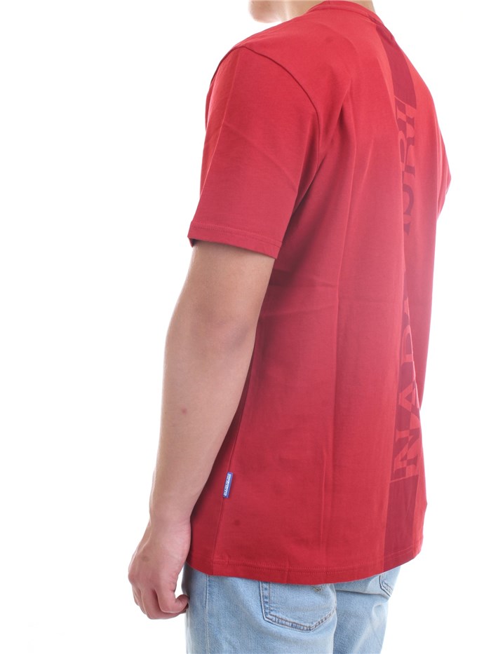 NAPAPIJRI NP0A4F7F Red Clothing Man T-Shirt/Polo