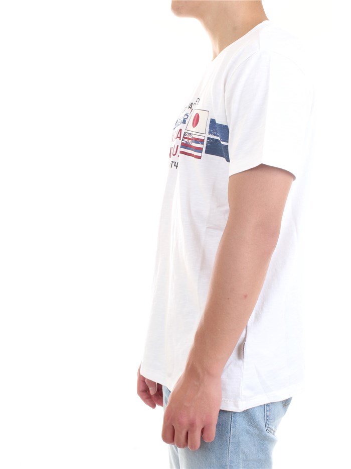 NAPAPIJRI NP0A4F6J White Clothing Man T-Shirt/Polo
