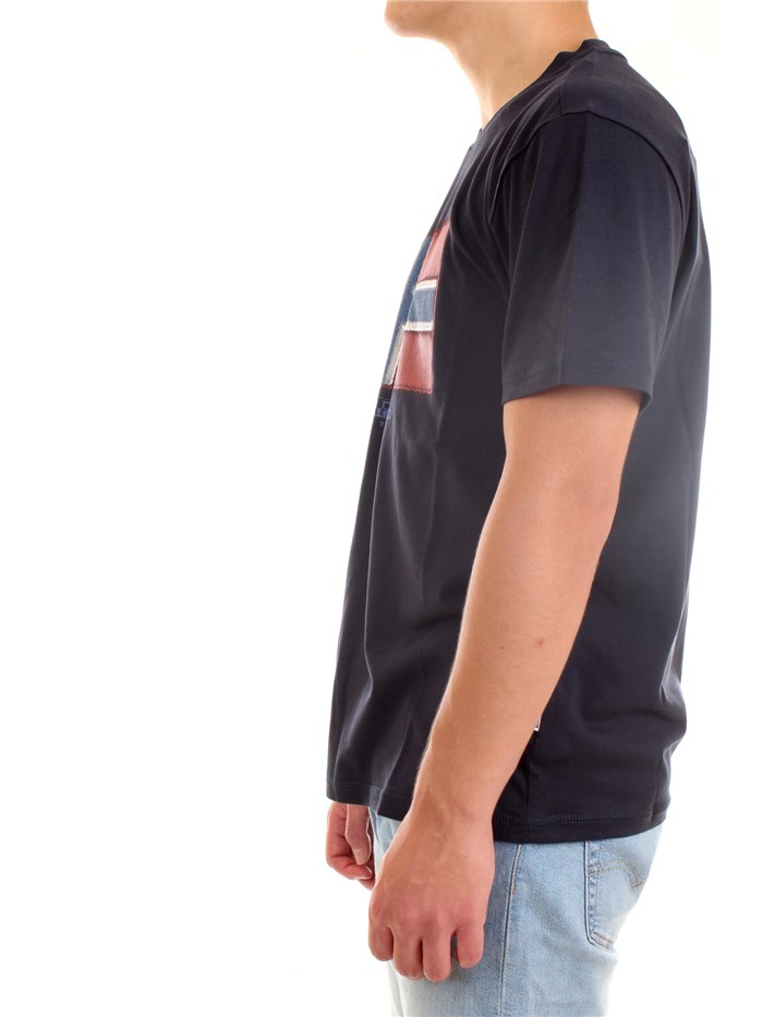 NAPAPIJRI NP0A4F9R Blue Clothing Man T-Shirt/Polo