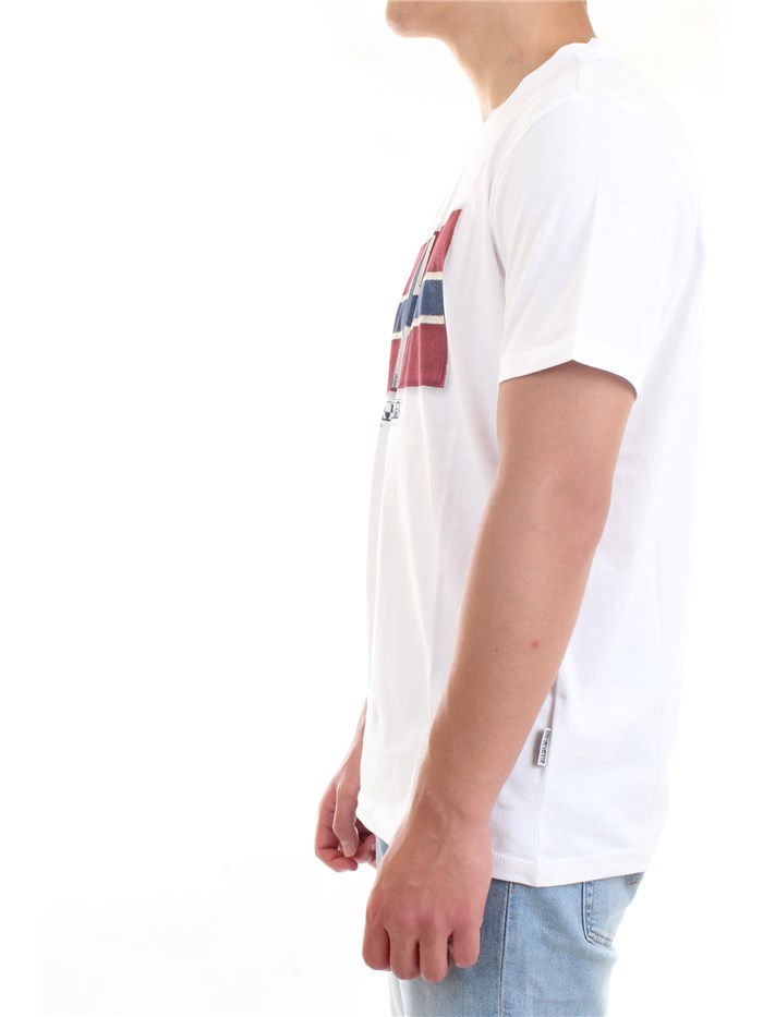 NAPAPIJRI NP0A4F9R White Clothing Man T-Shirt/Polo