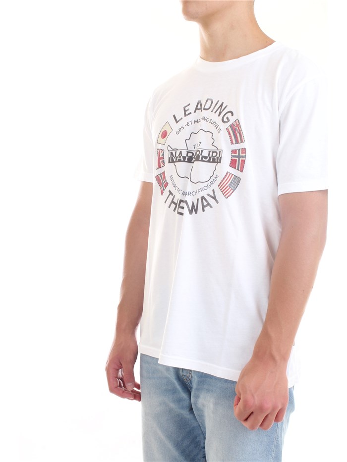 NAPAPIJRI NP0A4F6P White Clothing Man T-Shirt/Polo