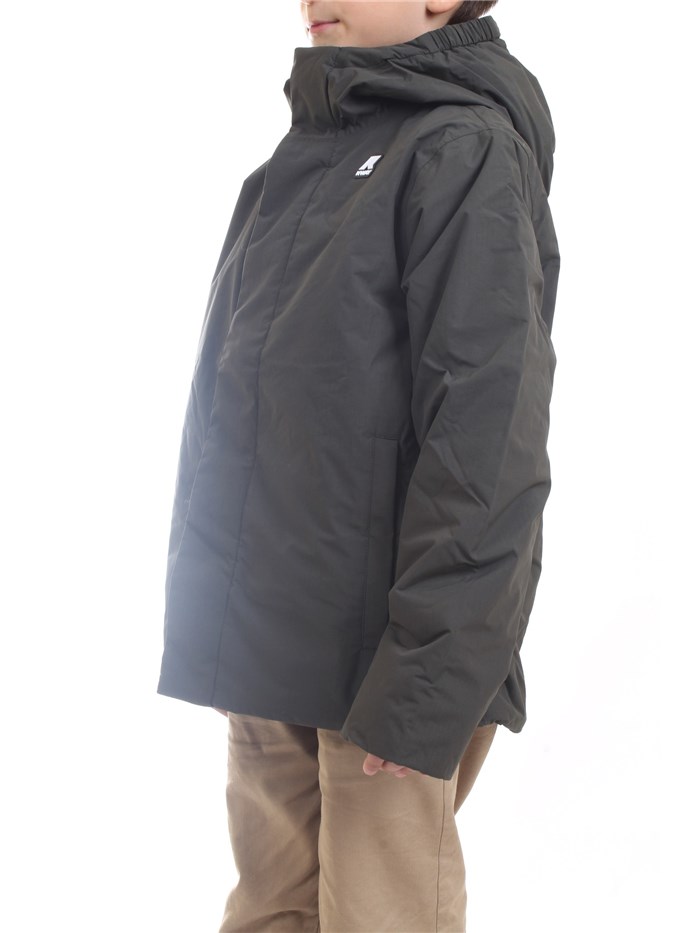 K-WAY K1119KW A3W Verde Militare Abbigliamento Bambino Piumino