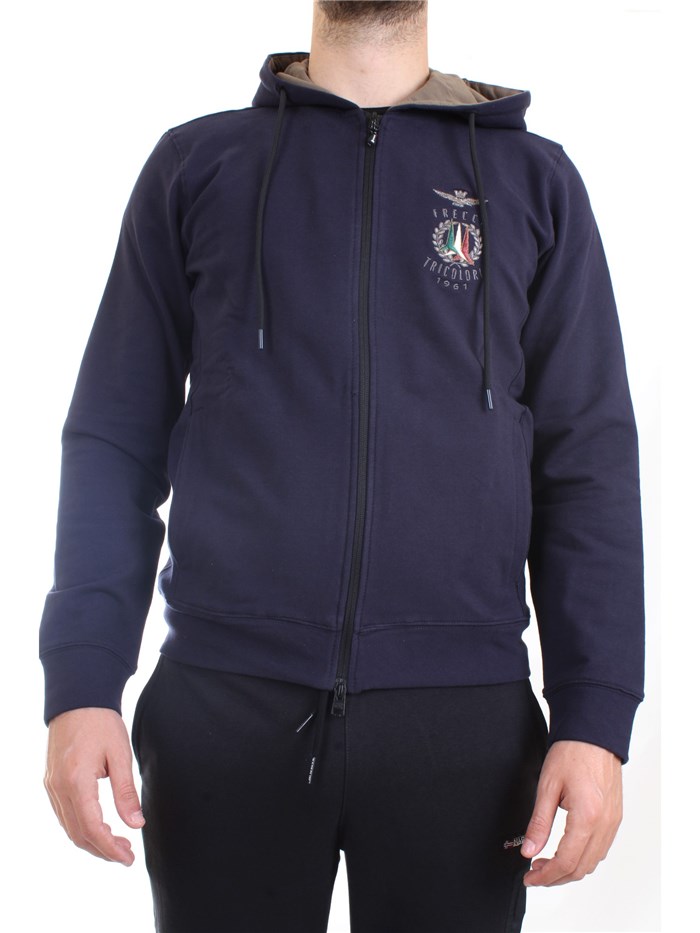 AERONAUTICA MILITARE 212FE1630F439 Blue Clothing Man Sweater AERONAUTICA MILITARE 212FE1630F439 Blue Clothing Man Sweater