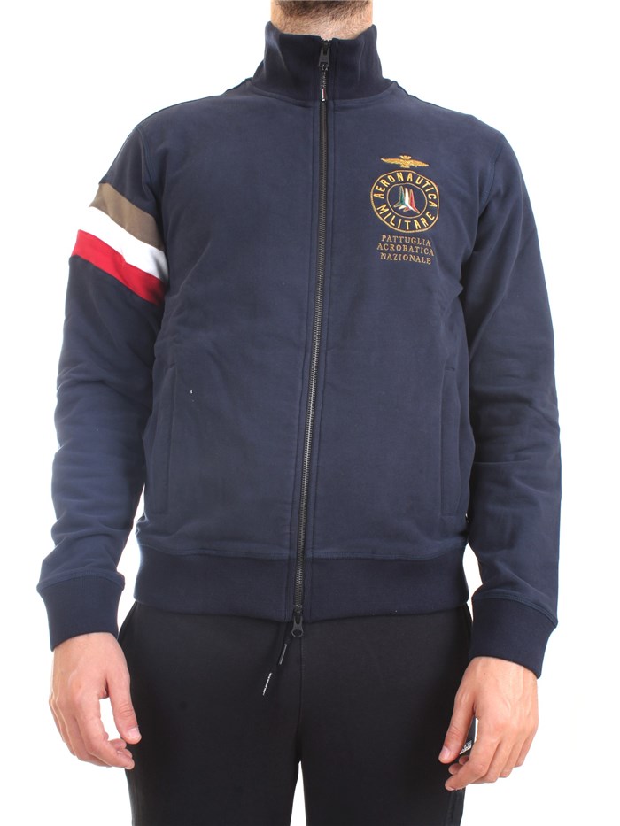 AERONAUTICA MILITARE 212FE1653F313 Blue Clothing Man Sweater AERONAUTICA MILITARE 212FE1653F313 Blue Clothing Man Sweater