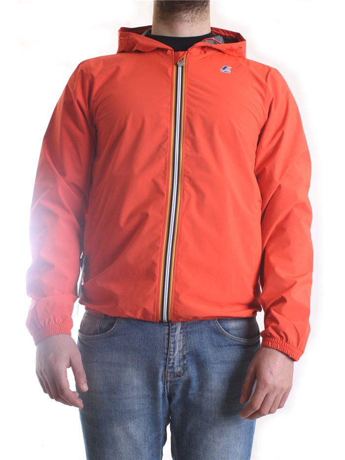 K-WAY K31126W Orange Clothing Man Jacket K-WAY K31126W Orange Clothing Man Jacket