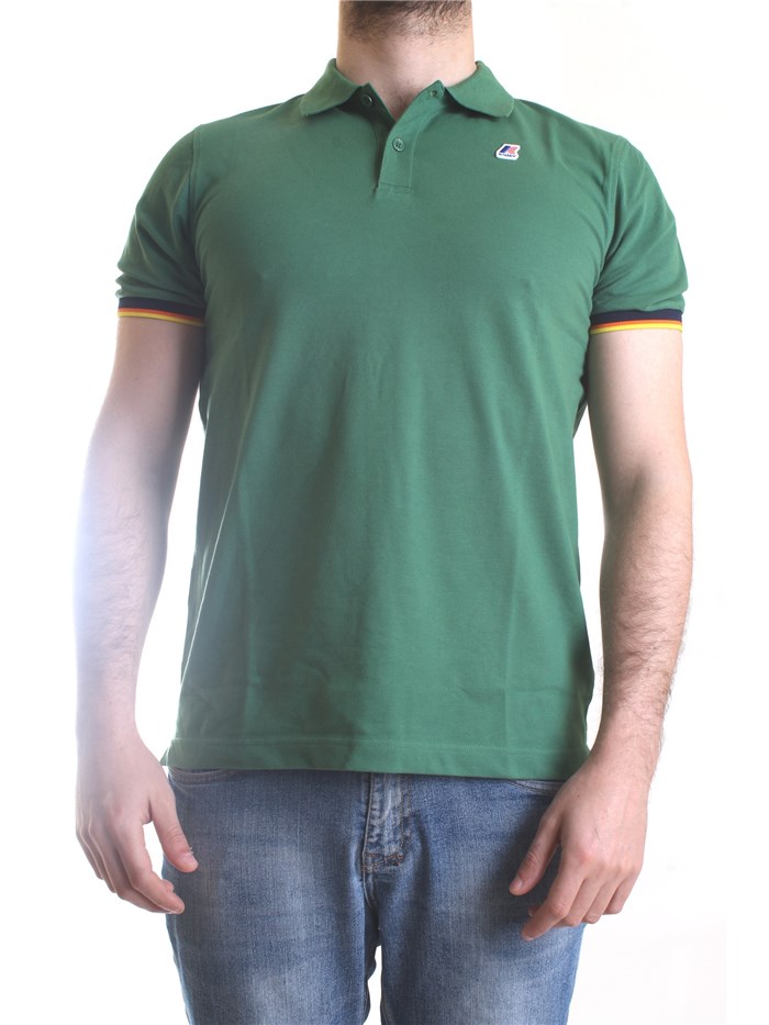 K-WAY K008J50 Green Clothing Man Polo shirt K-WAY K008J50 Green Clothing Man Polo shirt