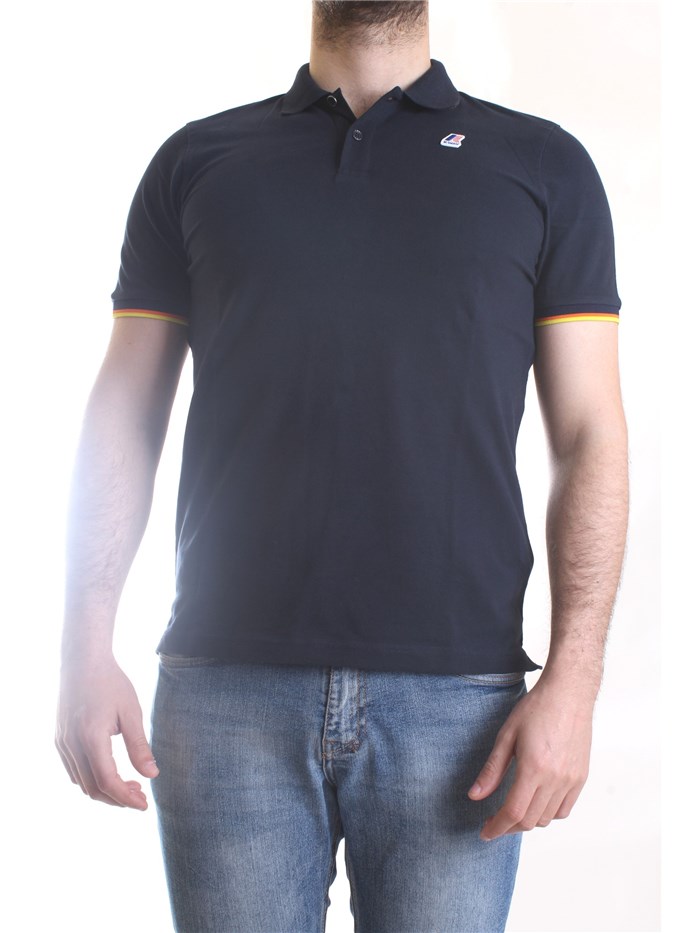 K-WAY K008J50 Blue Clothing Man Polo shirt K-WAY K008J50 Blue Clothing Man Polo shirt