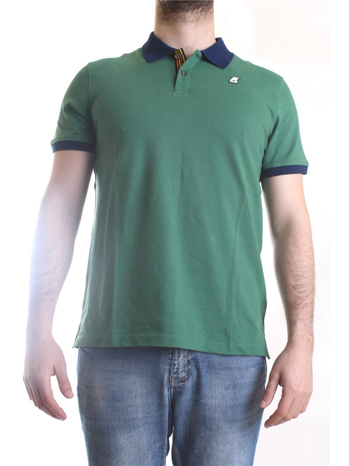 K-WAY K3112MW Green Clothing Man Polo shirt K-WAY K3112MW Green Clothing Man Polo shirt