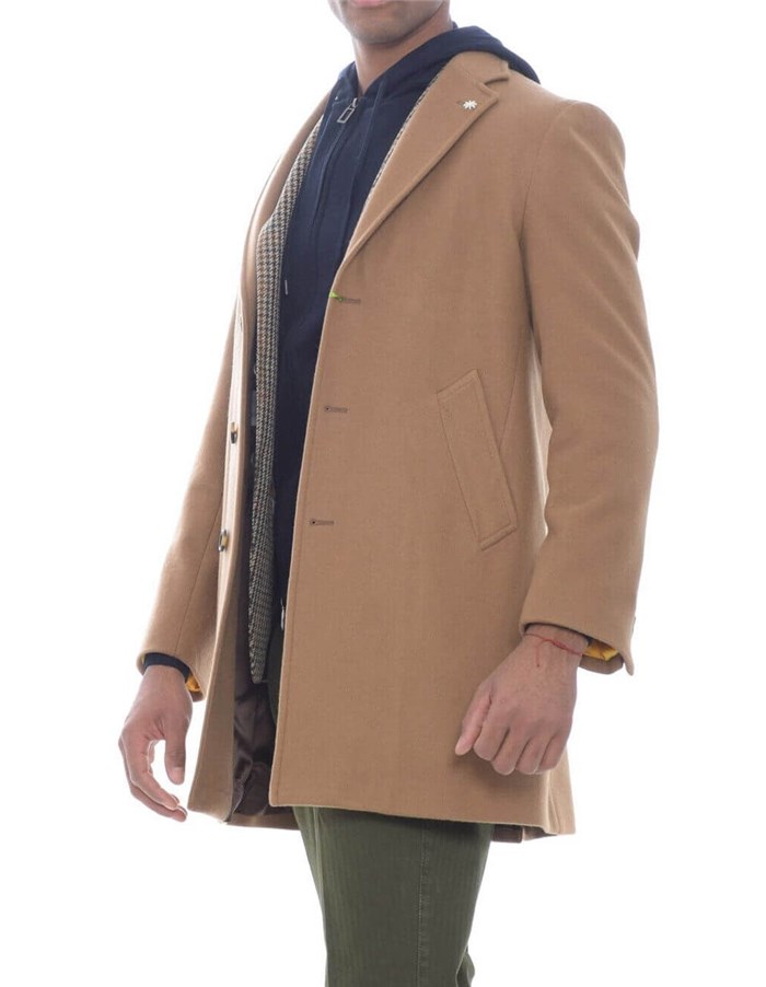 MANUEL RITZ 3532C4448 Beige Clothing Man Overcoat