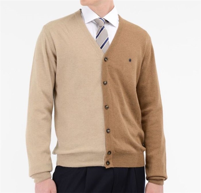 MANUEL RITZ 3532M515 Brown Clothing Man Cardigan MANUEL RITZ 3532M515 Brown Clothing Man Cardigan