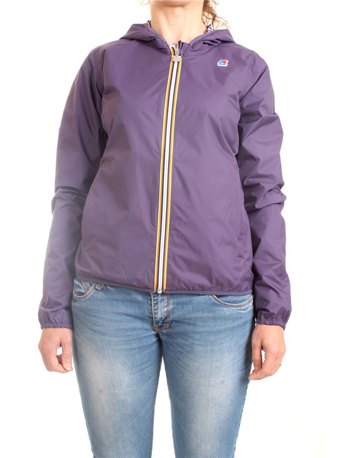K-WAY K111P7W Violet Clothing Woman Jacket K-WAY K111P7W Violet Clothing Woman Jacket