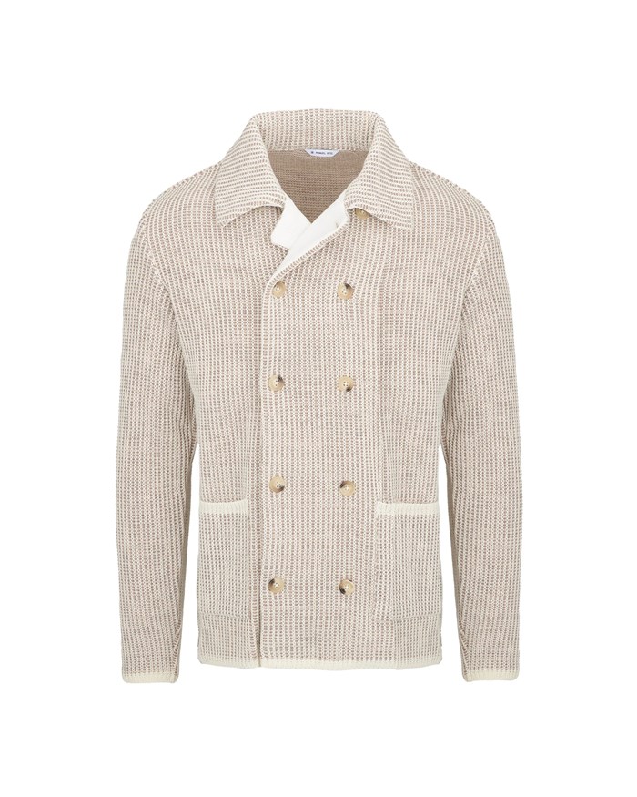 MANUEL RITZ 3732M593_243860 Beige Clothing Man Jacket