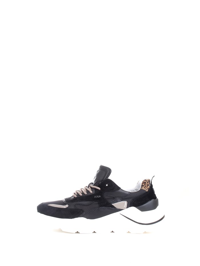 D.A.T.E. W371-FG-NY Black Shoes Woman Sneakers
