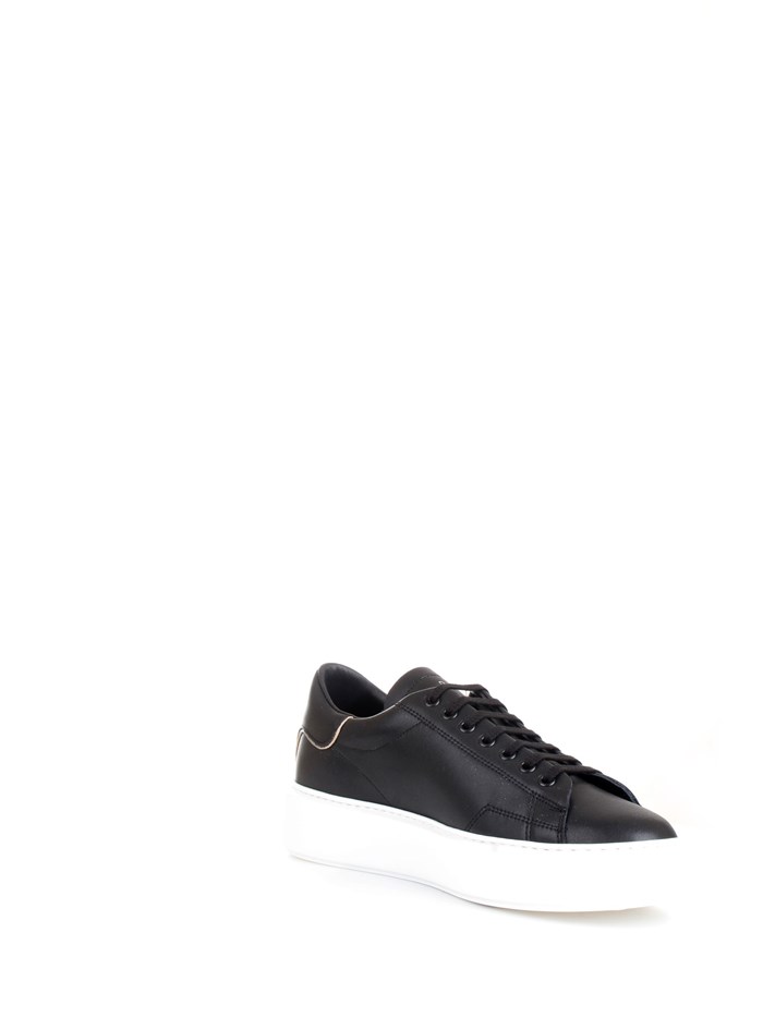 D.A.T.E. W371-SF-CA Black Shoes Woman Sneakers