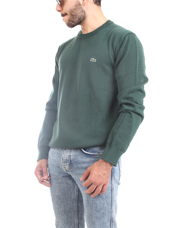 Lacoste AH2193 00 Verde Abbigliamento Uomo Maglia