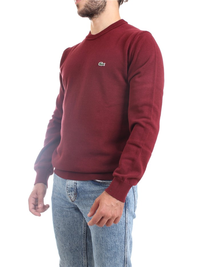 Lacoste AH2193 00 Bordeaux Abbigliamento Uomo Maglia