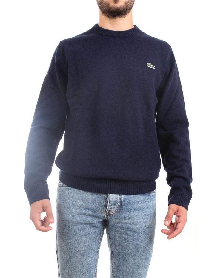 Lacoste AH1988 00 Blue Clothing Man Pullover Lacoste AH1988 00 Blue Clothing Man Pullover