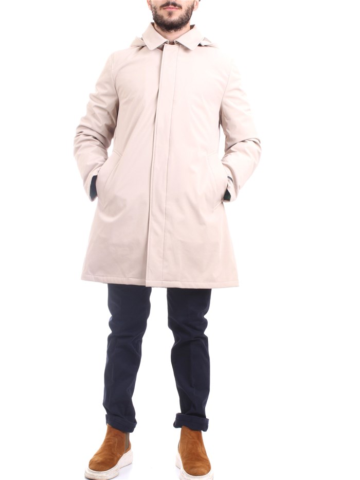 MANUEL RITZ GBDA2001 Beige Clothing Man Overcoat