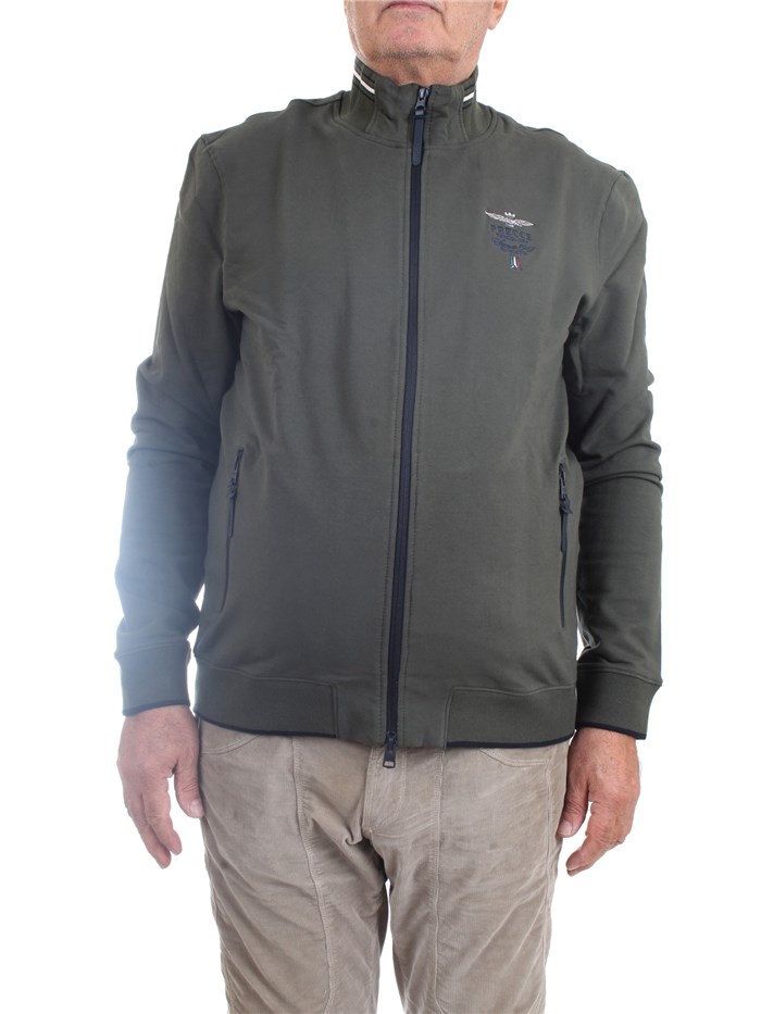 AERONAUTICA MILITARE 222FE1713F439 Green Clothing Man Sweater AERONAUTICA MILITARE 222FE1713F439 Green Clothing Man Sweater