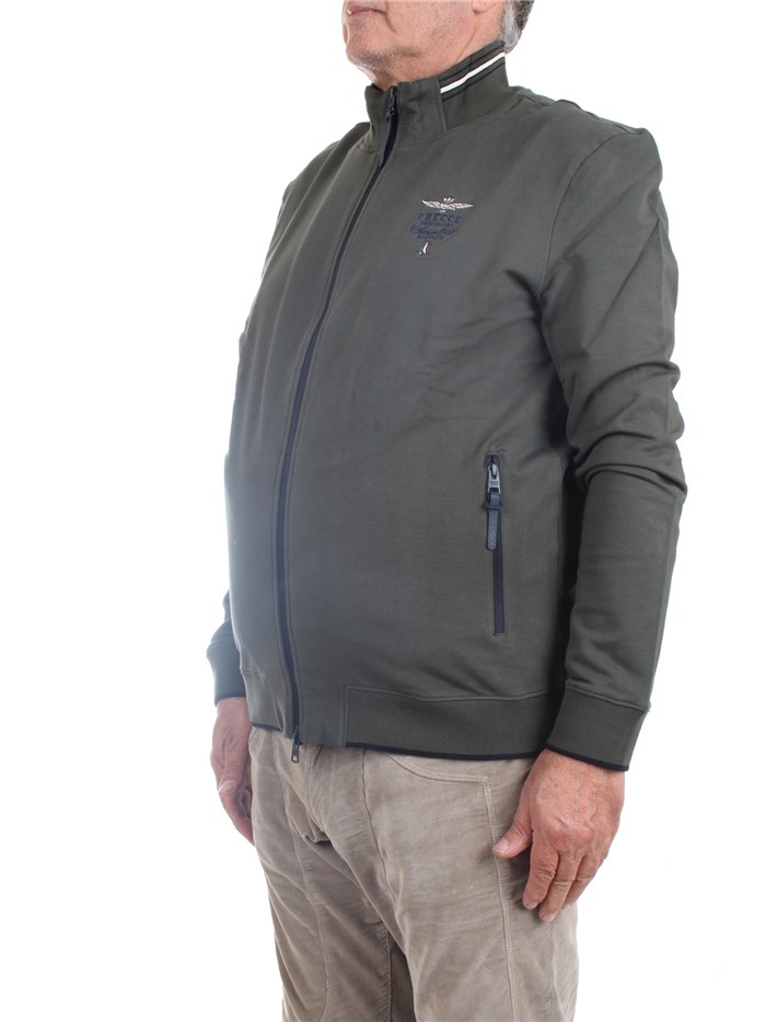 AERONAUTICA MILITARE 222FE1713F439 Green Clothing Man Sweater